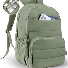 Travel Backpack for Women, 15.6 Inch College Laptop Backpack, Water Resistant Work Backpacks, Cute Quilted Bookbag