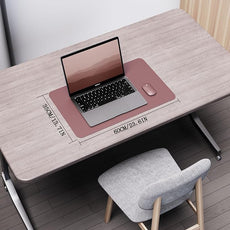 YSAGi Double-Sided Desk Pad, Leather Desk Mat, Eco Cork Desk Pad Protector, Large Mouse Pad for Desk, Waterproof Desk Blotter Pad, Desk Writing Pad for Office Work&Home(23.6