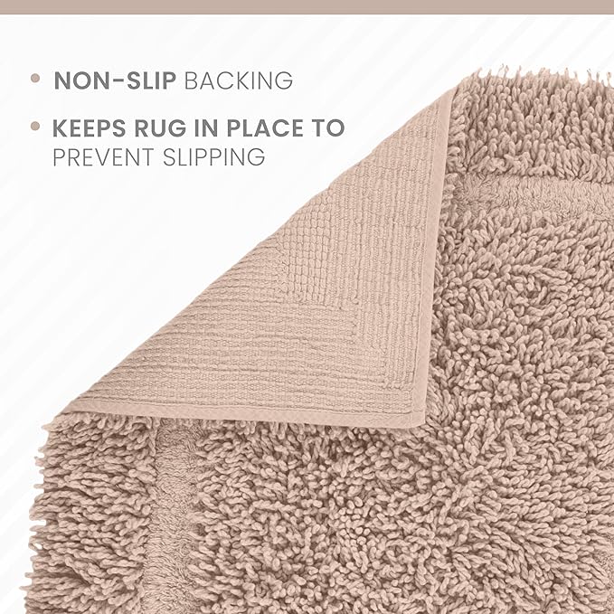 Martex 100% Cotton Ringspun Bath Rug | Super Soft | Super Absorbent | Essential Bathroom Rugs | Non-Slip Bath Mat | Quick Drying Bath Mat | Sand