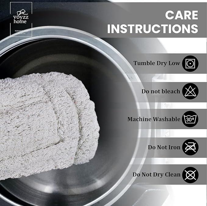 voyzz home Luxurious 100% Cotton Bathroom Rug Mat - Featuring Ultra-Soft Plushness, Non-Slip Design, Thickness, and Washability. Enhancing Home Decor, Bath Mat Measuring 20"x32" Striped Grey.…