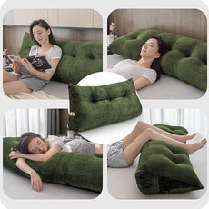 Large Bolster Triangular Headboard Wedge Backrest Positioning Support Bed Rest Reading Pillows Headboard Wedge Pillows for Day Bed with Removable Cover
