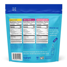 Hydrant Hydrate Zero Sugar, Individual Hydration Electrolyte Powder Stick Packets with Zero Sugar and Electrolytes for Rapid Hydration (Variety Pack, 30 Count)