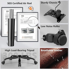 PU Leather Executive Office Chair, Ergonomic Mid-Back Computer & Gaming Chair with Adjustable Height, Rolling Swivel & Flip-Up Armrests, Comfy Padded Seat for Home Office-Brown