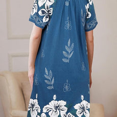 Ekouaer Women Robe Zipper Front Mumu Duster Robes Zip Up Housecoat Soft Sleepwear with Pockets