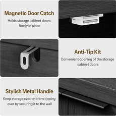 Sideboard Buffet Cabinet with Storage, 60