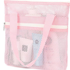 Mesh Shower Caddy Portable with Zipper & 2 Pockets - Quick Dry Shower Caddy Hanging for Travel Gym Camp Beach - Organizer Bag Bathroom Essentials for College Dorm
