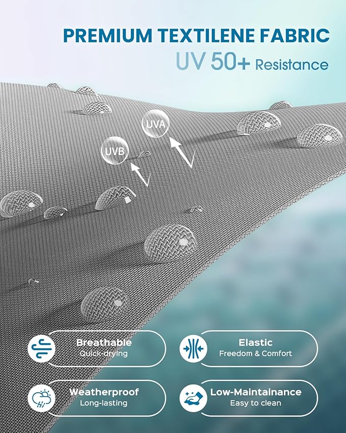 Foldable Pool Lounge Chairs, Aluminum Chaise Lounge Outdoor with 5 Positions Recliner - Free Assembly - Patio Lounge Chair for Poolside, Beach (Darkgray)