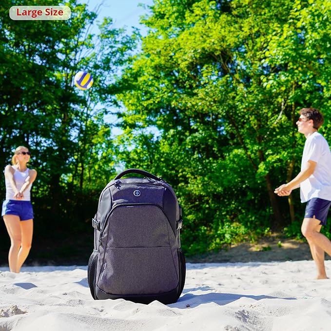 Swissdigital Design Travel Laptop Backpack for Men and Women, 35L Expandable Large College Backpack with USB Charging Port for Fits 17 Inch Notebook, Grey | SD1671-02