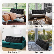 Large Bolster Triangular Headboard Wedge Backrest Positioning Support Bed Rest Reading Pillows Headboard Wedge Pillows for Day Bed with Removable Cover