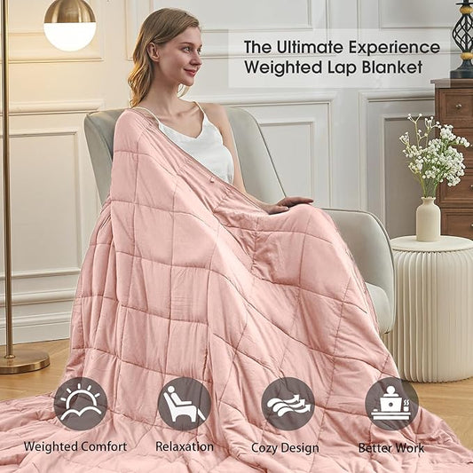 Pink Weighted Blanket for Adults 25lbs, 88"x104", Cal King Cooling Heavy Throw Blanket for 220-280lbs, Microfiber Soft Thick Big Blankets Weighted Comforter Gift for Sleeping