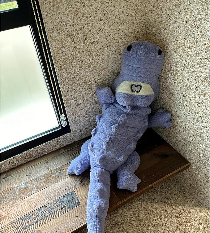 Hofun4U Alligator Plush Pillow, 38 inch Alligator Stuffed Animal, Home Decoration Christmas Valentine’s Birthday Gift for Boys Girls Adults Kids(Blue/Purple)