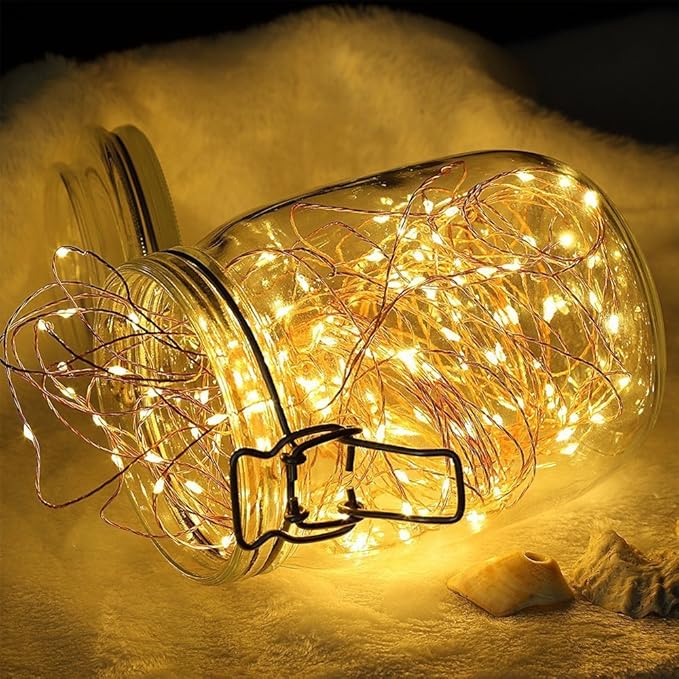 ER CHEN 99ft Led String Lights,300 Led Fairy Starry Lights on 30M Copper Wire String Lights + 12V DC Power Adapter + RF Remote Control for Christmas (Warm White)
