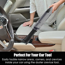 Handheld Vacuum Cordless, Lightweight 1.4lb with Powerful Suction, Charging Dock, Single Touch Empty and Detachable Dust Cup (Frosted Silver)