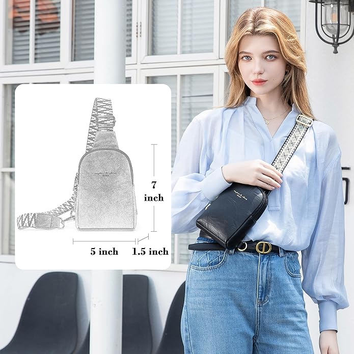 INICAT Travel Small Crossbody Sling Bags Women Cross Body Purses Passport Holder Vegan Leather Fanny Packs Birthday Gifts