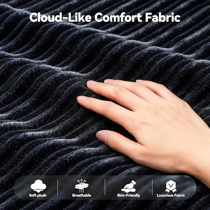 Large 8 Seat Modular Sectional Sofa with Ottoman Seat Corduroy Sleeper Sectional Sofa Bed Oversized Convertible Modular Couch for Living Room