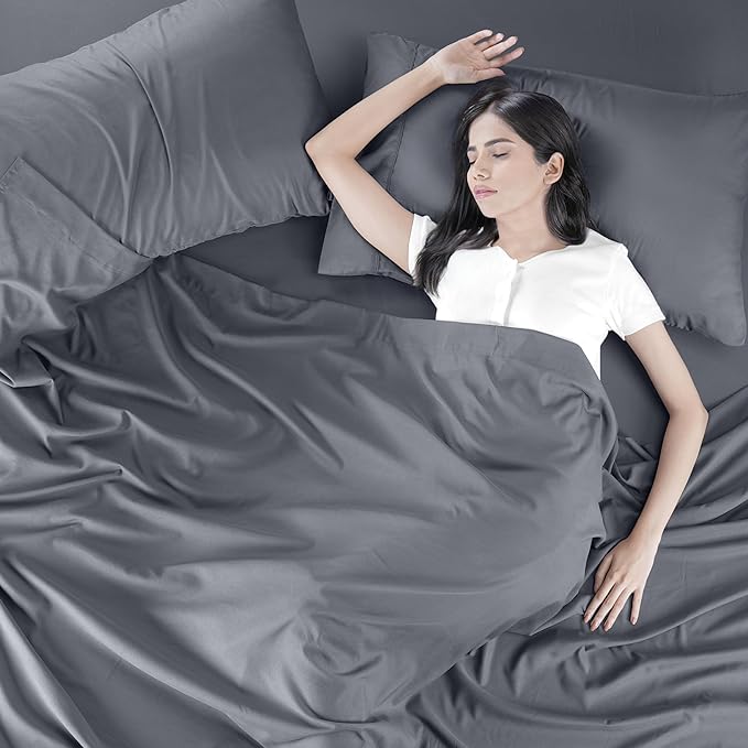 Utopia Bedding King Bed Sheets Set - Pack of 8 Sheet Sets - Perfect for Spa, Hotel, & Guest Bedroom - Brushed Microfiber - Shrinkage and Fade Resistant - Easy Care (Grey)