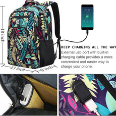 Laptop Backpack,Business Travel Anti Theft Slim Durable Laptops Backpack with USB Charging Port,Water Resistant College Computer Bag for Women & Men Fits 15.6 Inch Laptop and Notebook