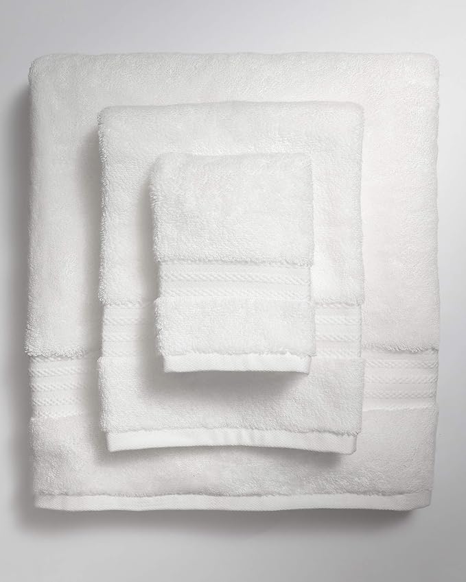 100% Organic Cotton Bath Towel Set | Bathroom Luxury Towel Set of 6 | GOTS Certified | Hotel Premium Towels | 700 GSM | 2 Bath Towels 30 x 56 | 2 Hand Towels 16 x 30 | 2 Wash Cloths 13 x 13 | White