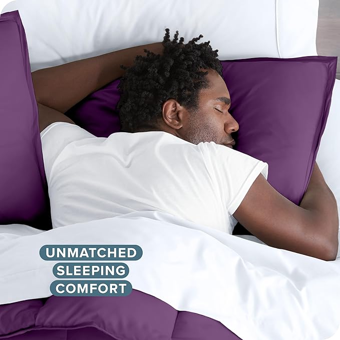 Bare Home Bedding Duvet Cover King Size - Premium 1800 Super Soft Collection - Lightweight, Cooling - Soft Breathable Bedding Duvet Cover (King, Plum)