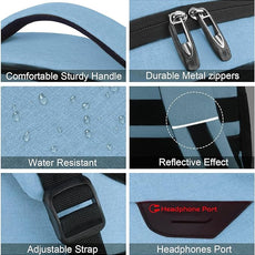 Laptop Backpack,Business Travel Anti Theft Slim Durable Laptops Backpack with USB Charging Port,Water Resistant College Computer Bag for Women & Men Fits 15.6 Inch Laptop and Notebook-Pale Blue