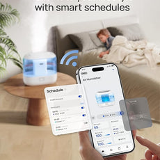 Dreo Humidifiers for Bedroom, Top Fill 4L Smart Cool Mist Humidifier with Oil Diffuser, Cartridge, Nightlight, 36H Runtime, Quiet Ultrasonic Humidifiers for Home, Baby Nursery, Plants, Office, HM311S