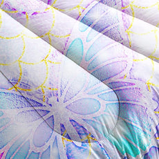 CVHOUSE Butterfly Comforter Set Queen Size,Rainbow Mermaid Butterfliy Bedding Set for Kids Girls,Rainbow Mermaid Butterflies Quilt Set Butterfly Duvet Set Girl's Bedroom Decor 3 Pieces, Eebttaf075