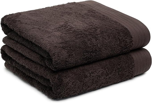 100% Cotton Towels 35" X 70" | ChocolateTowels Set of 2 Ultra Soft and Highly Absorbent Bath Towel Set Cotton, Gym, Hotel, Spa, Machine Washable