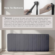 Nestl Upholstered King Headboard - Easy Assemble Channel Stitched Headboard King Size Bed - Wall Mounted Headboards with 3D Soundproof Wall Panels Peel & Stick Floating Headboards, Grey