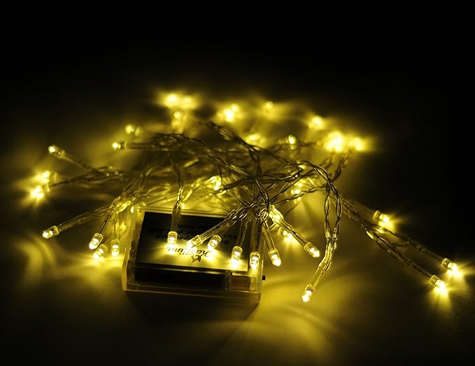 Karlling Battery Operated Warm White 40 LED Fairy Light String Xmas Party Decoration(Warm White,10 Pack)