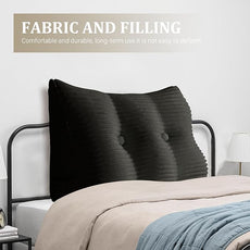 10 lbs Thickened Headboard Pillow Wedge Pillow Headboard Reading Pillow Bed for Comfortable Backrest Reading Triangular Pillow with Side Pocket Backrest Pillows for Sitting in Bed Full
