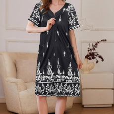 Ekouaer Women Robe Zipper Front Mumu Duster Robes Zip Up Housecoat Soft Sleepwear with Pockets