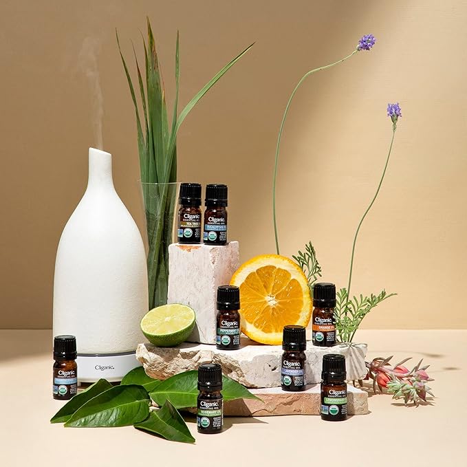Cliganic USDA Organic Lemongrass Essential Oil - 100% Pure Natural Undiluted, for Aromatherapy Diffuser | Non-GMO Verified (Packaging May Vary)