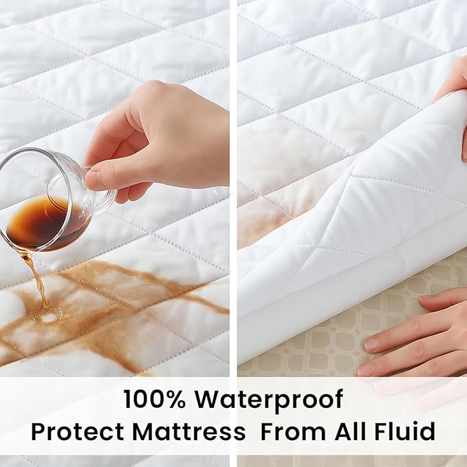 COTTONPASSION Washable Underpads California King Size 72'' x 84'' - Waterproof Reusable Heavy Absorbency Incontinence Bed Pads with Straps - Bedwetting Mattress Protector for Kids & Adults
