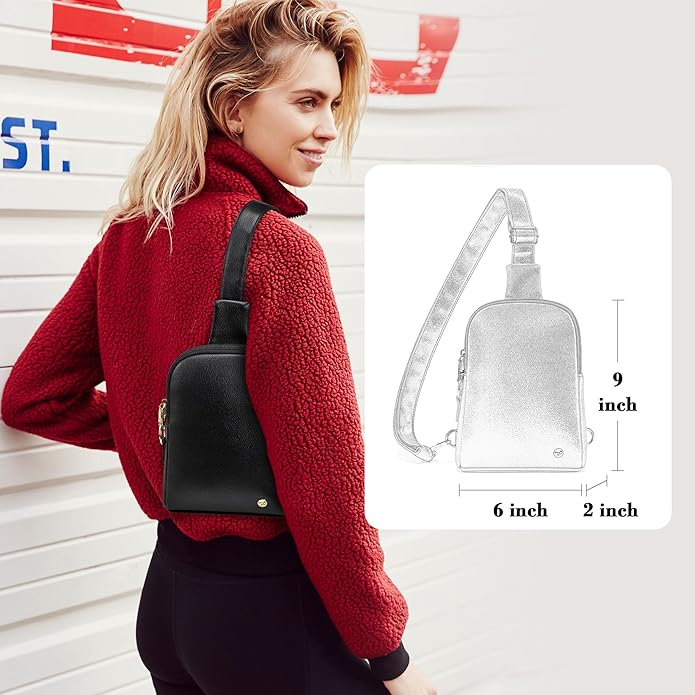 INICAT Travel Small Crossbody Sling Bags Women Cross Body Purses Passport Holder Vegan Leather Fanny Packs Birthday Gifts