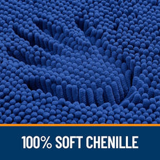 OLANLY Bathroom Rugs 47x24, Extra Soft Absorbent Chenille Bath Rugs, Rubber Backing Quick Dry, Machine Washable Bath Mats for Bathroom Floor, Tub and Shower, Home Decor Accessories, Royal Blue