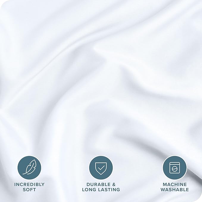 Bare Home Bedding Duvet Cover Extra Long - Premium 1800 Super Soft Collection - Lightweight, Cooling Duvet Cover - Soft Breathable Bedding (Twin/Twin XL, White)