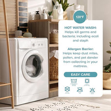 Bare Home Twin Extra Long Mattress Protector - 100% Waterproof & Breathable - Cooling Mattress Cover - Protects Against Spills - Vinyl Free - Dorm Essentials - Protect Your Mattress (Twin XL, White)