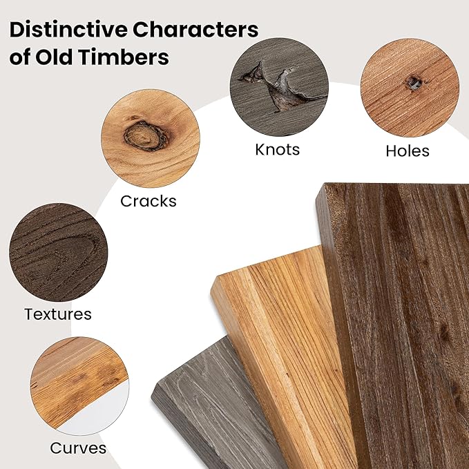 Fun Memories Floating Shelves for Wall, 24"x9.3" Rustic Solid Elm Wood Shelves, Heavy-Duty Wall Mounted Shelves with Invisible Brackets, Set of 2 for Living Room, Bedroom, Kitchen, Walnut Finish