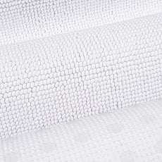 Cotton Paradise 100% Cotton Non Slip Bath Mats for Bathroom, 20x34 inch Soft Absorbent Quick Dry Machine Washable Floor Bath Mat, White Bath Rug