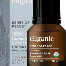 Cliganic Organic Frankincense Essential Oil - Boswellia Serrata, 100% Pure Natural Undiluted, for Aromatherapy | Non-GMO Verified (Packaging May Vary)