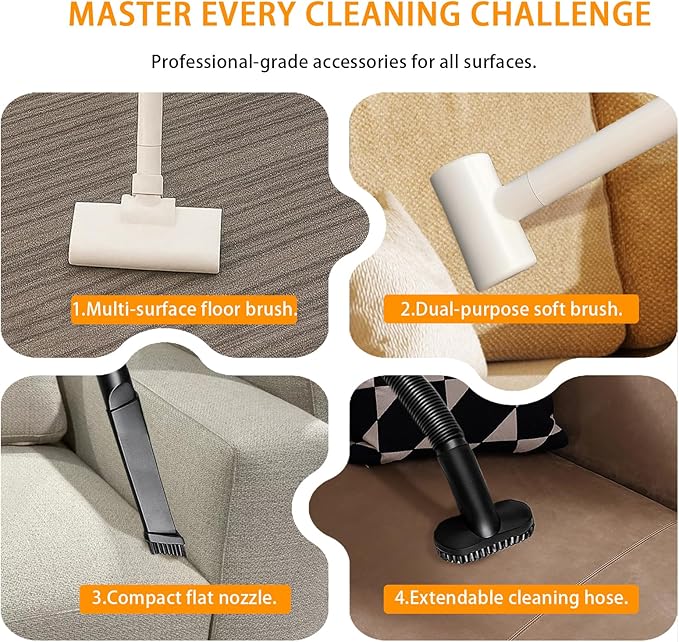 Cordless Rechargeable Vacuum Cleaner Stick Small Light Weight Hand Portable Compact Hepa Filter High Power Mini for College Dorm Room Small Office Home RV Carpet Pet Hair Car