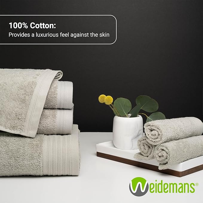 100% Cotton Towels 35" X 70" | Black & Silver Towels Set of 2 Ultra Soft and Highly Absorbent Bath Towel Set Cotton, Gym, Hotel, Spa, Machine Washable