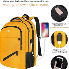 MATEIN 17 Inch Travel Backpack, Water Resistant Commute Work Carryon Bag with USB Charging Port & Luggage Sleeve, Fashion Large College Laptop Daypck, Warm Gifts Backpack for Men Women