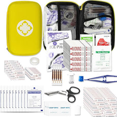 First Aid Kit Car Home Emergency Essential Kits - 275Pcs Basic Hiking Supplies Survival Gear First Aid Set Camping Backpacking Sports Yellow YIDERBO