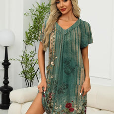 Ekouaer Women Robe Zipper Front Mumu Duster Robes Zip Up Housecoat Soft Sleepwear with Pockets