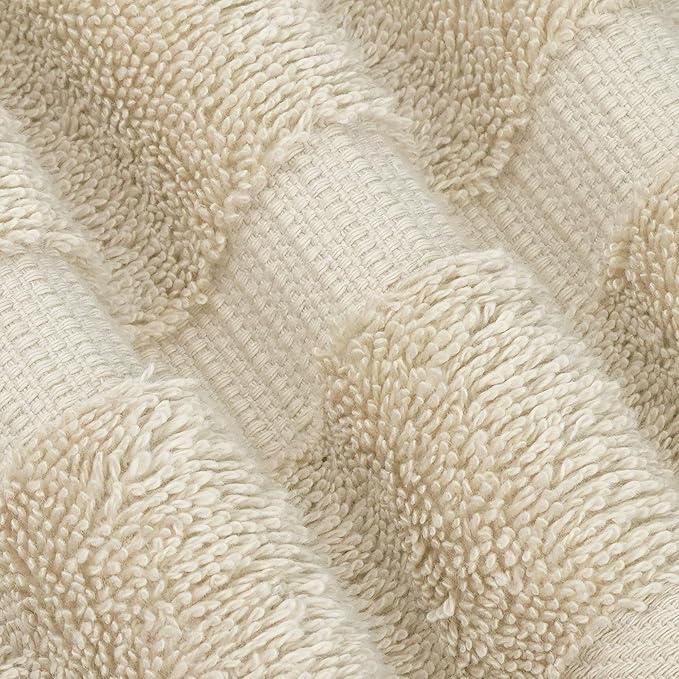 Chakir Turkish Linens 100% Cotton Premium Turkish Towels for Bathroom, 2 Large Bath Towels, 2 Hand Towels, 2 Washcloths (6-Piece Towel Set, Beige)