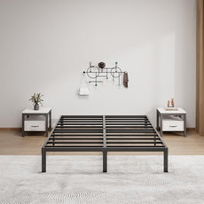 Metal Bed Frame King Size - 12 Inch Heavy-Duty King Platform Bed Frame No Box Spring Needed, Easy Assembly, Noise-Free, Sturdy Mattress Foundation, Underbed Storage Space