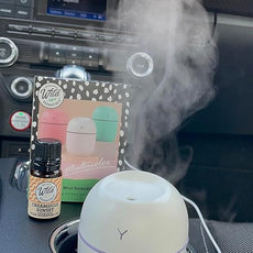 Wild Essentials 220ml Cool Mist Essential Oil Diffuser/Humidifier, Aromatherapy, Nightlight, Portable, USB Power, Auto Off, Room, Office, Car (Blue)