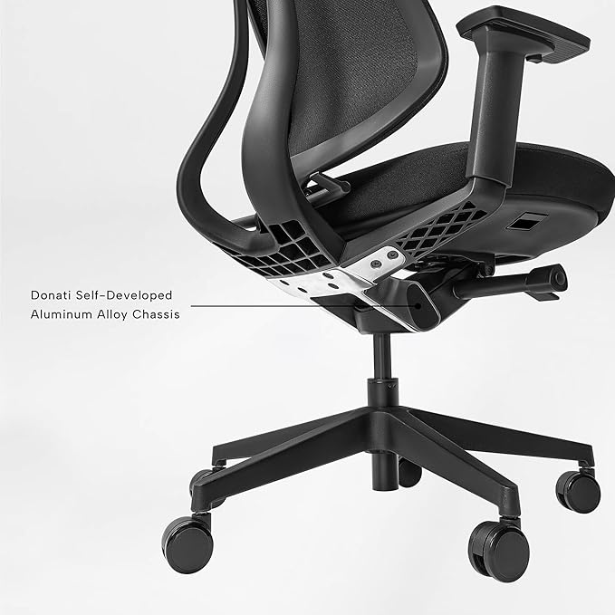 EUREKA ERGONOMIC Lira Office Chair, Ergonomic Desk Chair with 3D Armrests, Adjustable Seat Depth, Mesh Computer Chair with Lumbar Support for Home Office(Black)