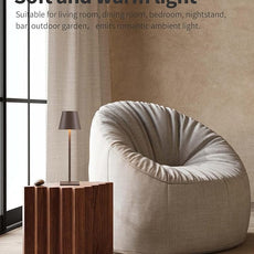 KDG 2 Pack Cordless Table Lamp,Portable LED Desk Lamp, 4000mAh Battery Operated, 3 Color Stepless Dimming Up, for Restaurant/Bedroom/Bars/Outdoor Party/Camping/Coffee Shop Night Light(Brown)